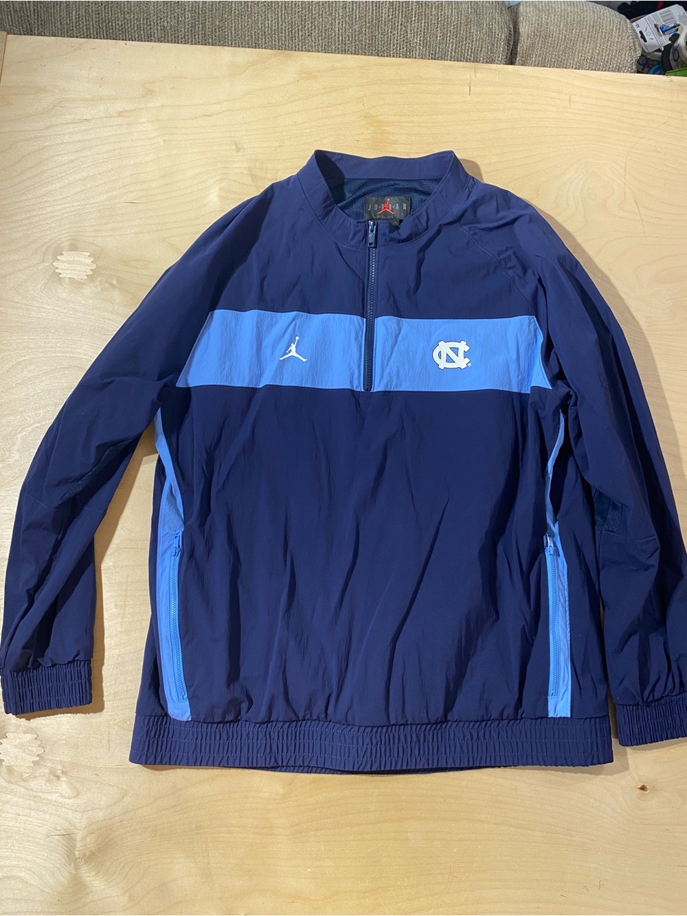 Jordan Navy and Carolina Blue Pullover Jacket XL (RO)